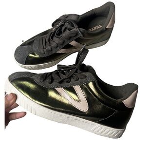 Tretorn Olive & Neutral Pink Callie Sneaker Size 7